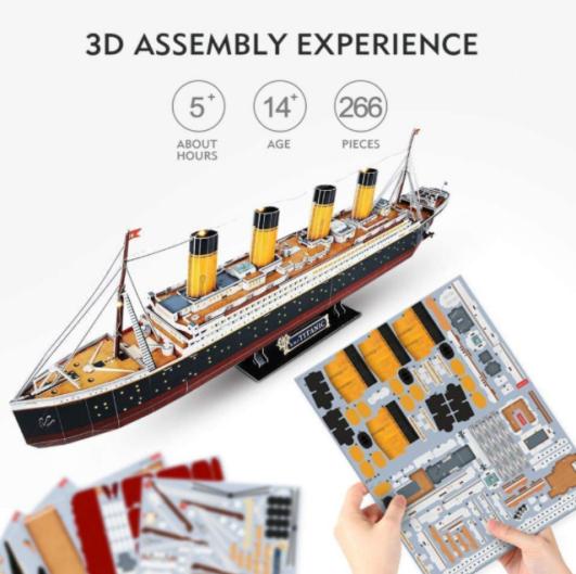 Gebuertsdagscadeau Pabeier Jigsaw DIY Stadium 3D Puzzel fir Erwuessener
