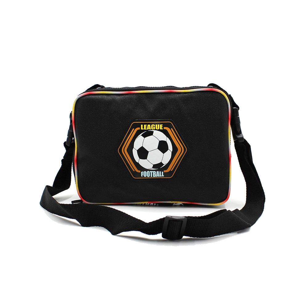 Black Football Cartoon Kanner Mëttegiessen Bag