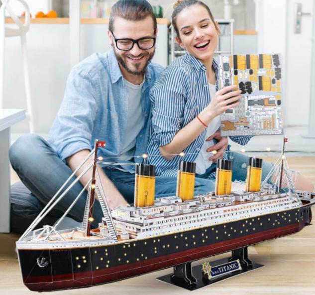 Famill Interaktiven Pabeier Jigsaw DIY Stadium 3D Puzzel Spillsaachen